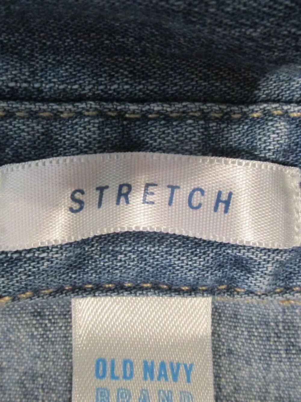 OLD NAVY GIRL'S SIZE 12 SHIRT STRETCH DENIM CAP SLEEVES TOP WESTERN COASTAL COWG